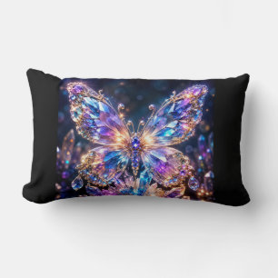 Regenbogen Kristall Schmetterling Farbiger Glanz Lendenkissen