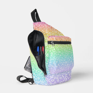 Regenbogen-Kritzeleien Crossbody Bag