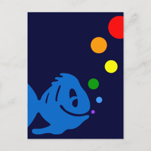 Regenbogen-Kugelfisch Postkarte