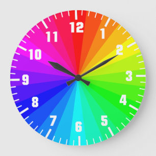 Regenbogen-Kunst-Rad Große Wanduhr