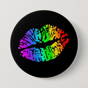 Regenbogen-Kuss-Knopf Button