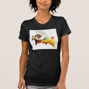 Regenbogen-Lama T-Shirt