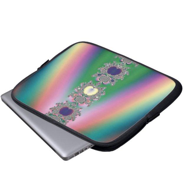 Regenbogen Laptopschutzhülle (Vorne Knopf)