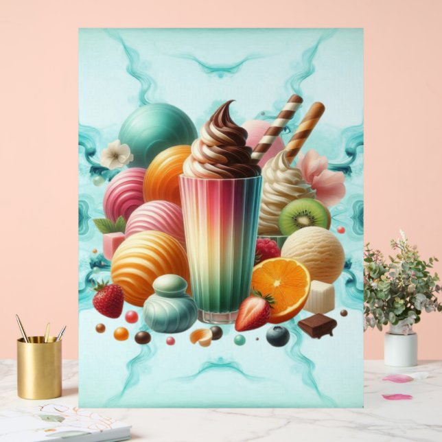 Regenbogen-Leckerei Acrylschild (Hochzeit)