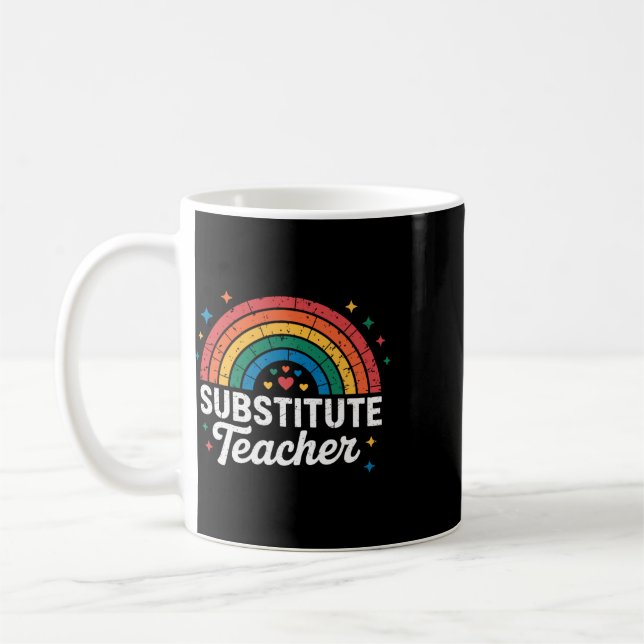 Regenbogen-Lehrer Ck Zur Schule Vertretungslehrer  Kaffeetasse (Links)