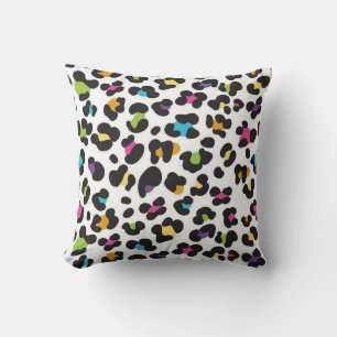 Regenbogen-Leopard-Cheetah-Bunt-Tierdruck Kissen