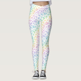 Regenbogen-Leopard-Tierdruck Leggings