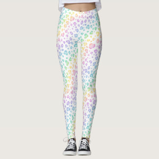 Regenbogen-Leopard-Tierdruck Leggings