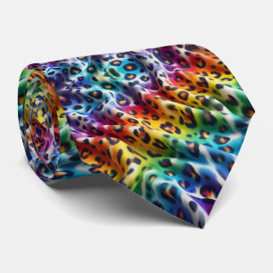Regenbogen-Leoparden-Druck-Halstuch Krawatte