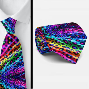 Regenbogen-Leoparden-Druck Krawatte