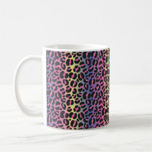 Regenbogen-Leoparden-Tierdruck-Muster Kaffeetasse