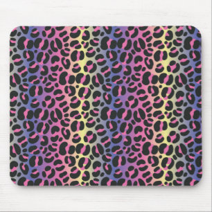 Regenbogen-Leoparden-Tierdruck-Muster Mousepad