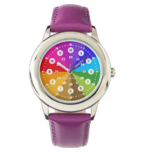 Regenbogen Lernuhr Armbanduhr 12 Stunden Anzeige