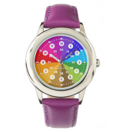 Regenbogen Lernuhr Armbanduhr 12 Stunden Anzeige