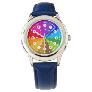 Regenbogen Lernuhr Armbanduhr 12 Stunden Anzeige