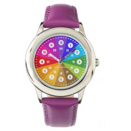 Regenbogen Lernuhr Armbanduhr 12 Stunden Anzeige