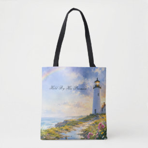 Regenbogen-Leuchtturm Küsten-Wasserfarbe Tasche