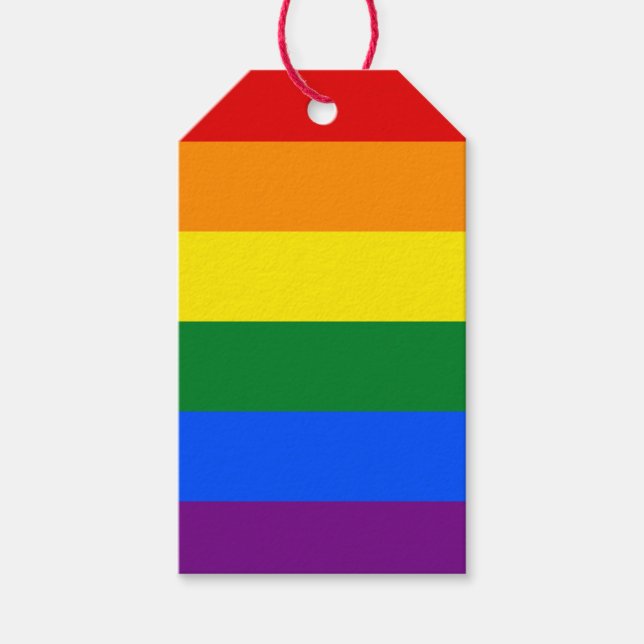 Regenbogen (LGBT) Geschenkanhänger (Vorderseite)