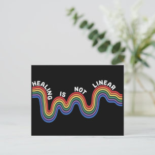 Regenbogen-LGBTQ-Bewusstsein für psychische Gesund Postkarte