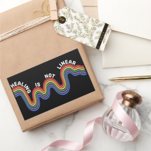 Regenbogen-LGBTQ-Bewusstsein für psychische Gesund Rechteckiger Aufkleber