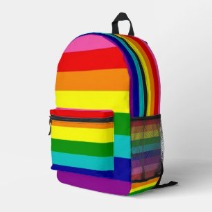 Regenbogen-LGBTQ-Stolz Bunte Schultasche Bedruckter Rucksack