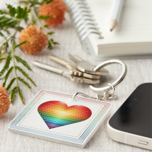 REGENBOGEN LGBTQI STOLZ BEWUSSTSEIN & UNTERSTÜTZUN SCHLÜSSELANHÄNGER