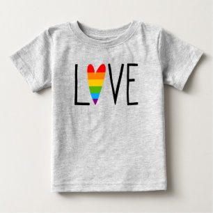Regenbogen-Liebe Baby T-shirt