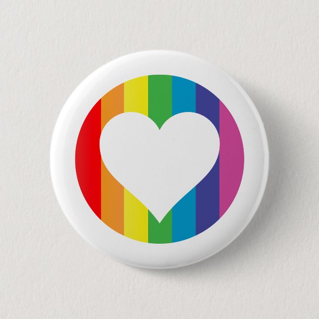 Regenbogen-Liebe Button (Vorderseite)