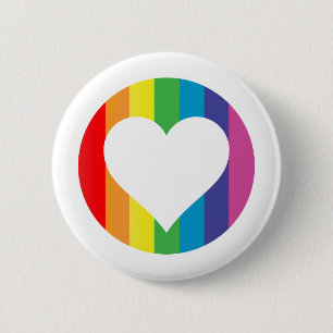 Regenbogen-Liebe Button