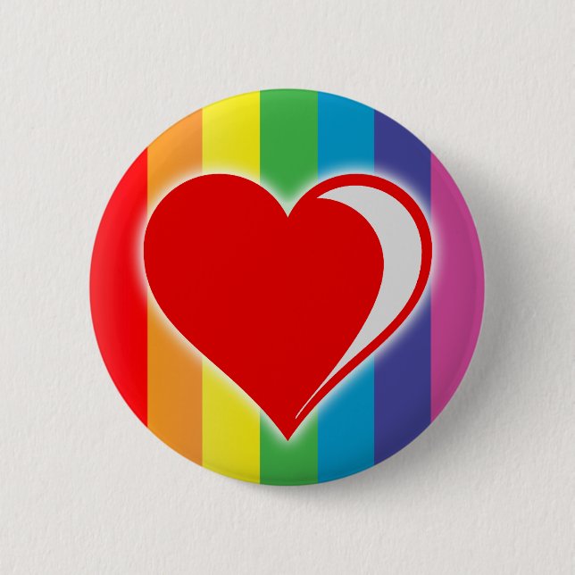 Regenbogen-Liebe. Button (Vorderseite)