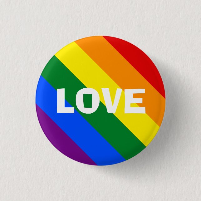 Regenbogen-Liebe-Button Button (Vorderseite)