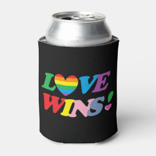 Regenbogen Liebe Gewinnt Pride Herz LGBT Dosenkühler