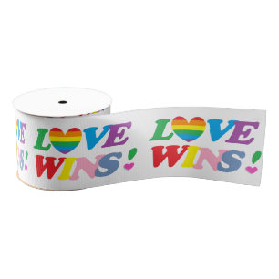 Regenbogen Liebe Gewinnt Pride Herz LGBT Ripsband