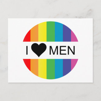 Regenbogen-Liebe. Ich bin Herzmensch. Postkarte