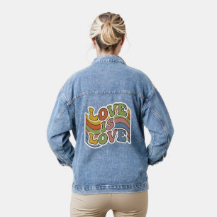 Regenbogen "Liebe ist Liebe" Jeansjacke