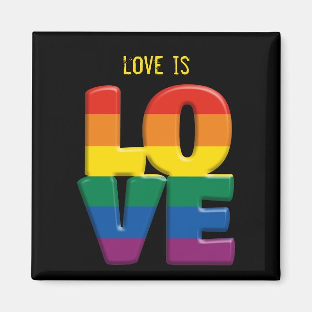 Regenbogen-Liebe Magnet (Vorne)