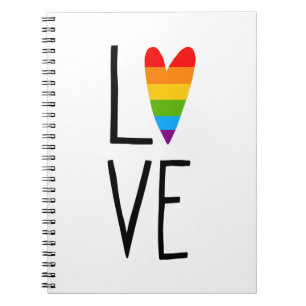 Regenbogen-Liebe Notizblock