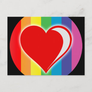 Regenbogen-Liebe. Postkarte