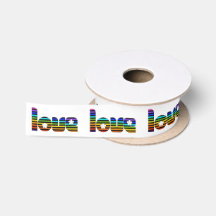 Regenbogen-Liebe Satinband