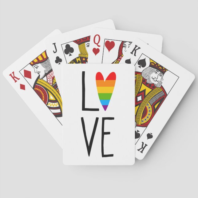 Regenbogen-Liebe Spielkarten (Rückseite)