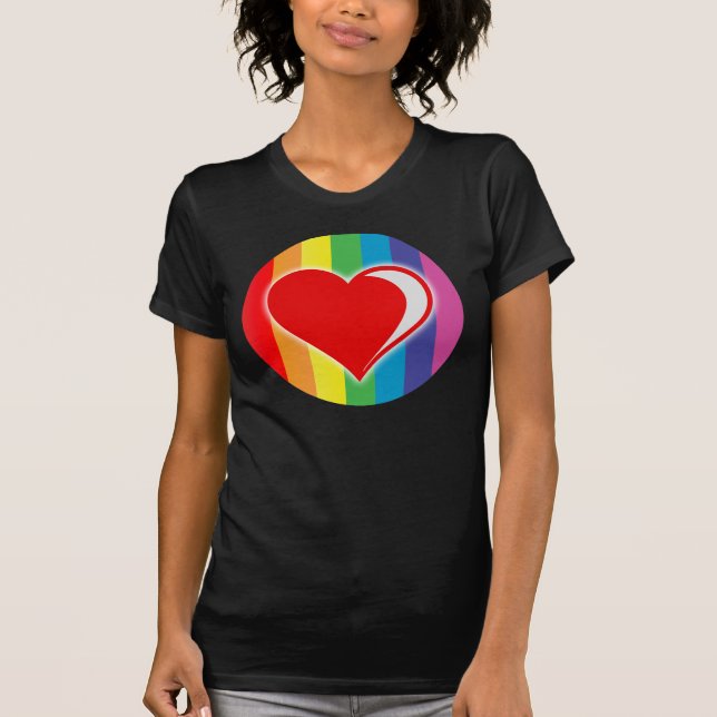 Regenbogen-Liebe. T-Shirt (Vorderseite)