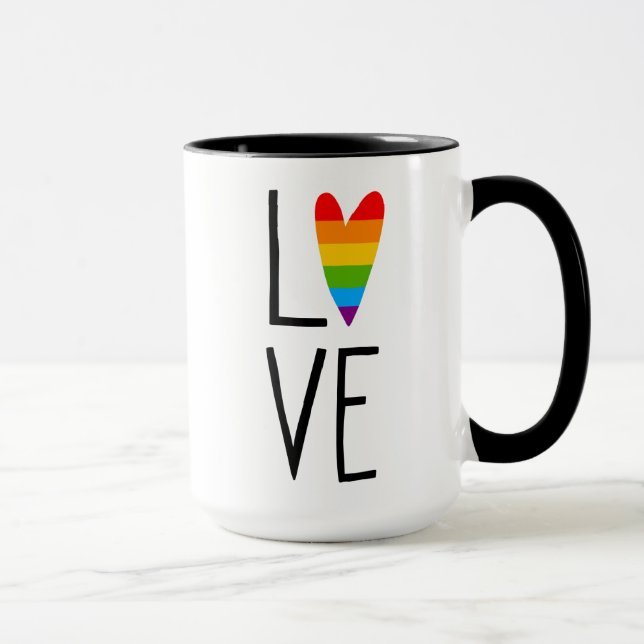 Regenbogen-Liebe Tasse (Rechts)