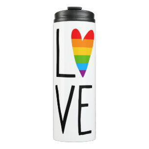 Regenbogen-Liebe Thermosbecher