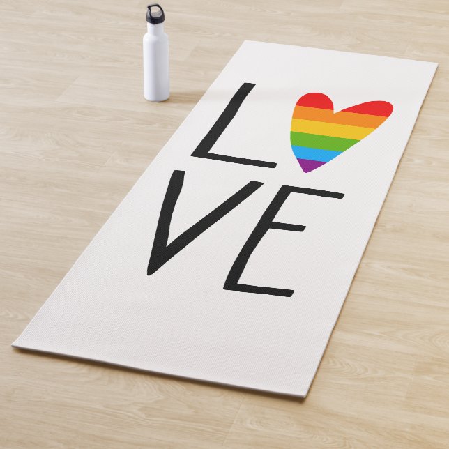 Regenbogen-Liebe Yogamatte (Beispiel)