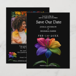 🌈 Regenbogen-Lilie Save-the-Date — Foto auf der R Save The Date