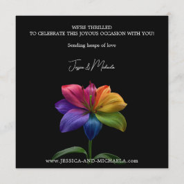 🌈 Regenbogen-Lilie Save the Date — Quadratisch