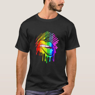 Regenbogen Lippen Lgbtq Lgbt Pride Month Regenboge T-Shirt