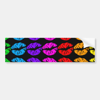 Regenbogen-Lippenmuster Autoaufkleber