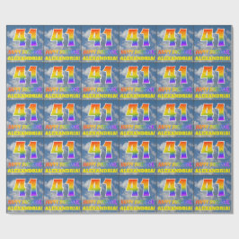 Regenbogen-Look "41" & "HAPPY BIRTHDAY", Wolken, H Geschenkpapier