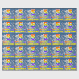 Regenbogen-Look "5" & "HAPPY BIRTHDAY", Wolken, Hi Geschenkpapier